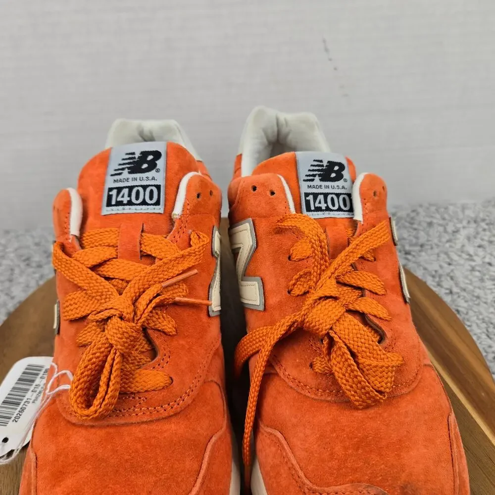 New Balance Mens 10.5D J. Crew x 1400 USA Orange Suede Athletic Casual Sneaker